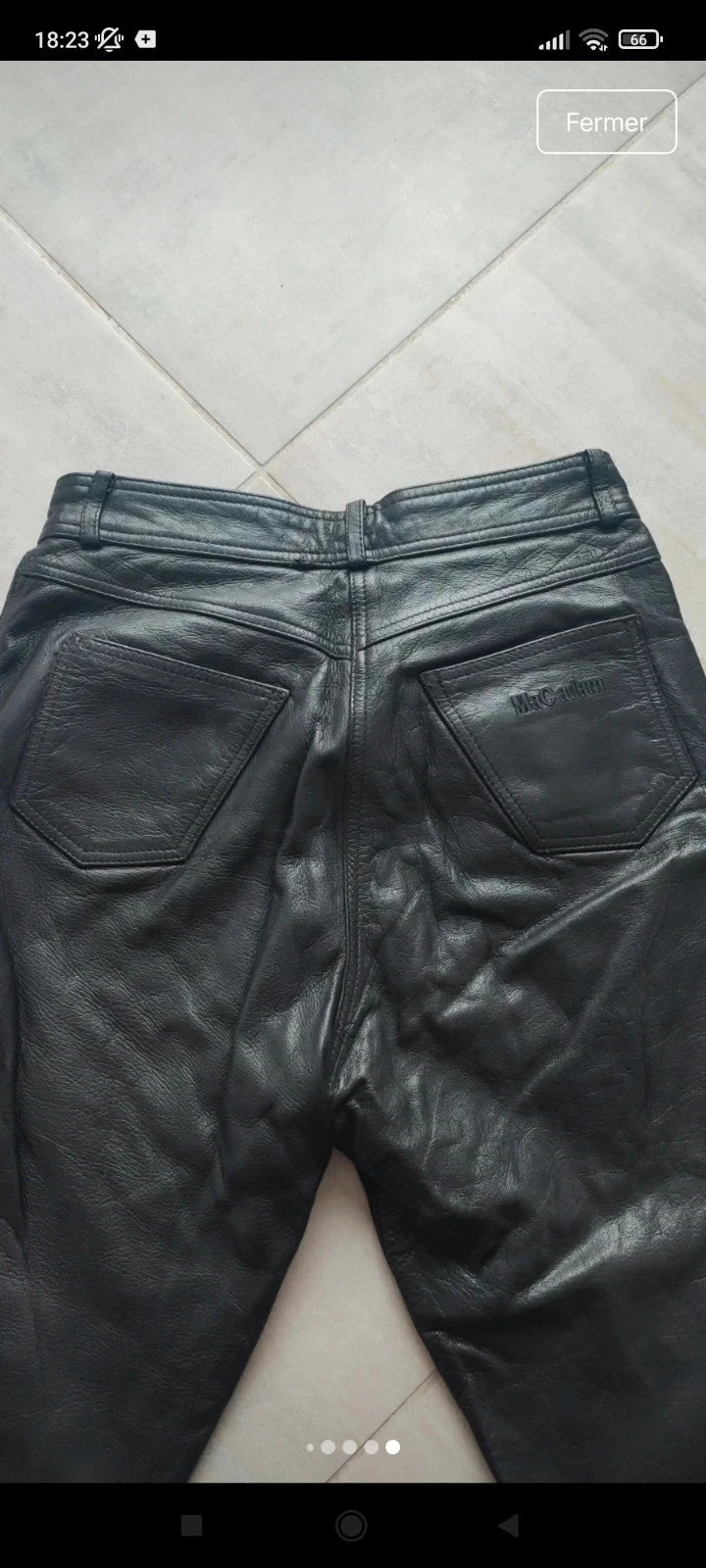 Pantalón de cuero para mujer moto talla 40 macadam – photo 6